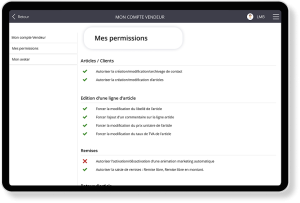 Logiciel d'encaissement avec accès personnalisé
