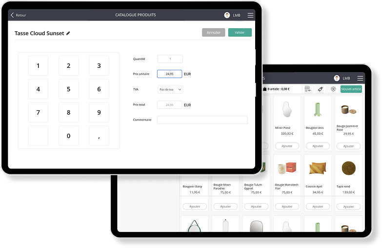 Catalogue produits structuré - logiciel de caisse et de stock